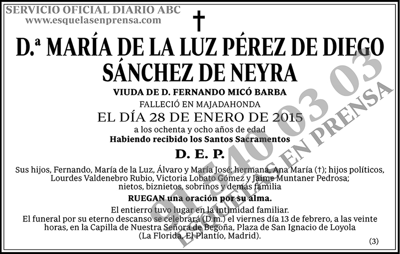 María de la Luz Pérez de Diego Sánchez de Neyra